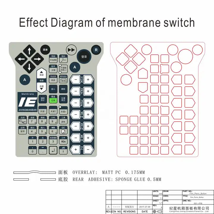 Polycarbonate Graphic Overlay Switch